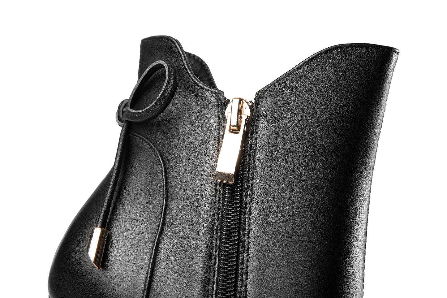 Nine Seven Handmade Women's Genuine Leather Rhinestones Bowknot Pointed Toe Side Zipper Mid Spool Heel Ankle Boots