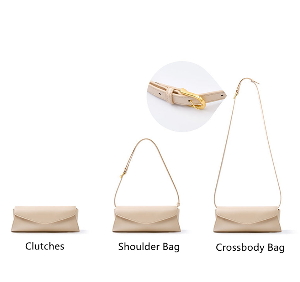 Nine Seven Soft Genuine Leather Clutches Women's Handmade Shoulder Bags Crossbody Purse