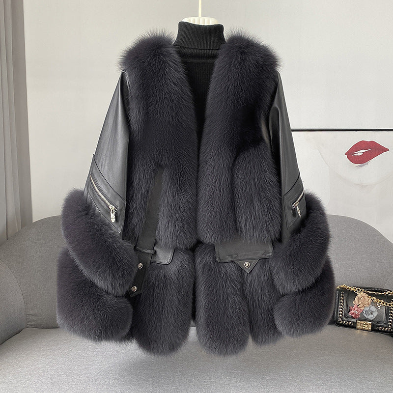 Nine Seven Fox Fur Women's Jacket Coat Customization