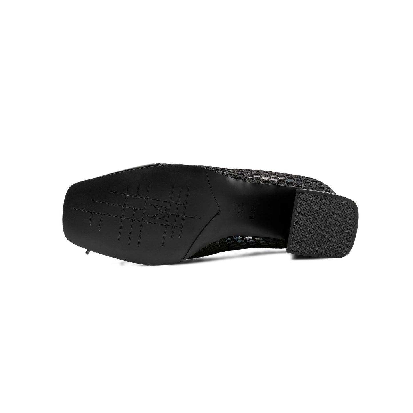 Nine Seven Women's Genuine Leather with Breathable Mesh Square Toe Handmade Lace-Up Low Chunky Heels Pumps Shoes