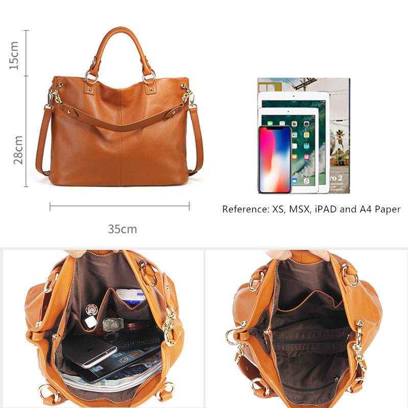 Nine Seven Women's Handmade Satchel Handbags Shoulder Hobo Bag Soft Genuine Leather Ladies Messenger Crossbody Totes with Zip Inner Pocket