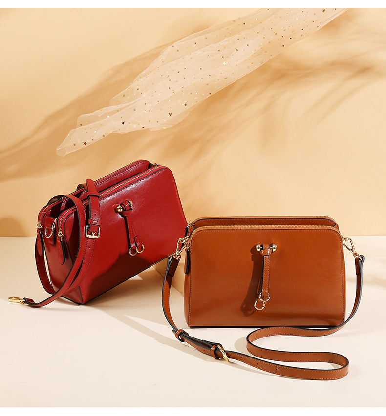 Nine Seven Crossbody Bag for Women Handmade Genuine Leather Ladies Cell Phone Purse with Adjustable Strap