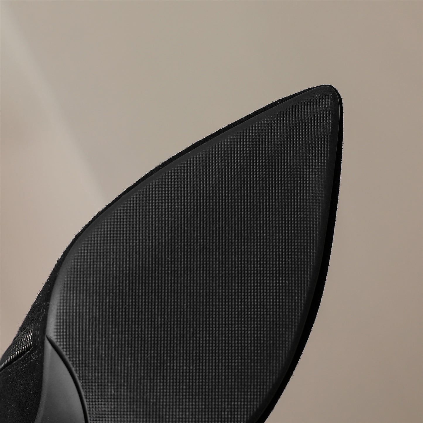 Nine Seven Women's Suede Leather Handmade Pointed Toe Mid Spool Heel Stylish Delicate Décor Pumps