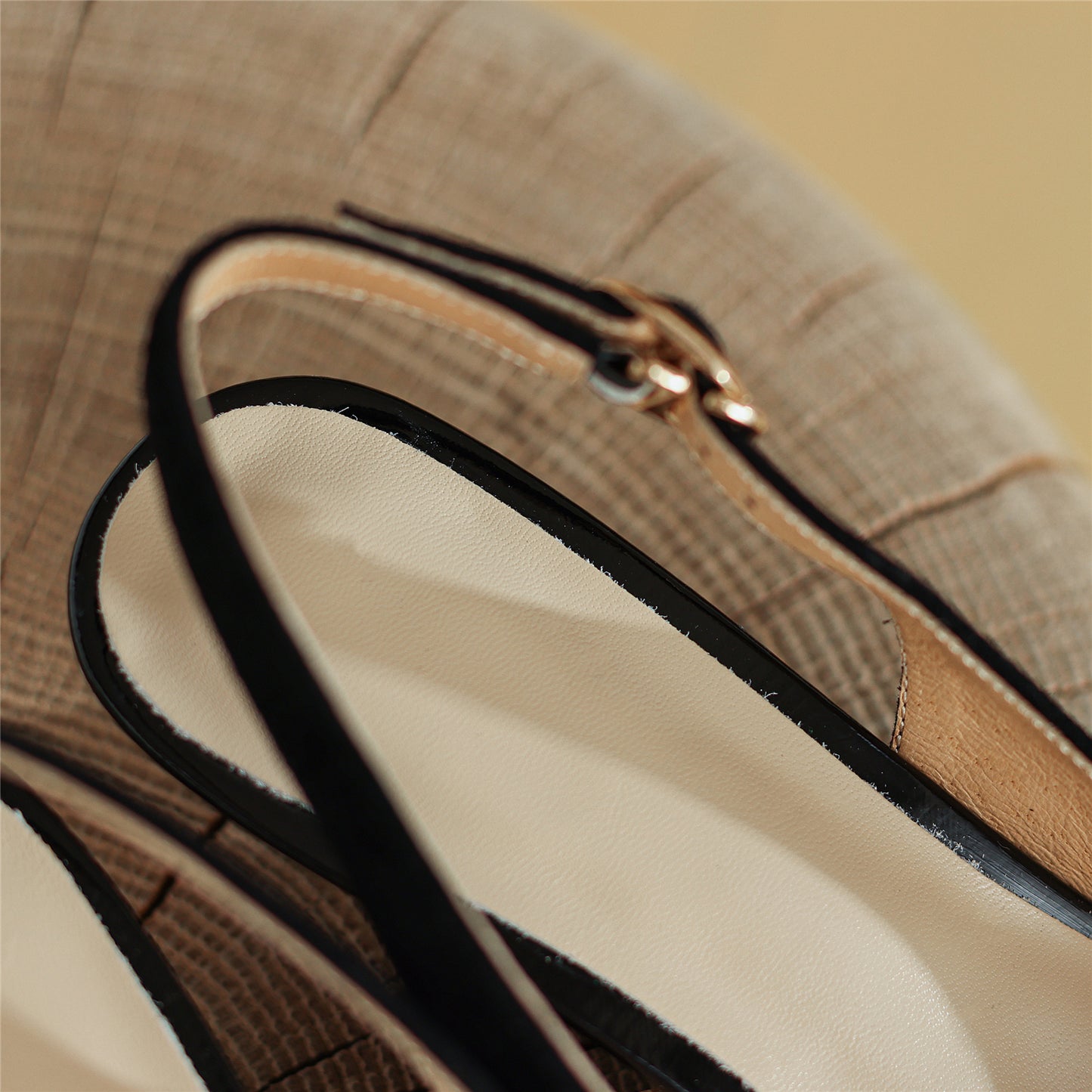 Nine Seven Women's Pointed Toe Suede Leather Handmade Buckle Cute Kitten Heels Slingbacks with Bowknot