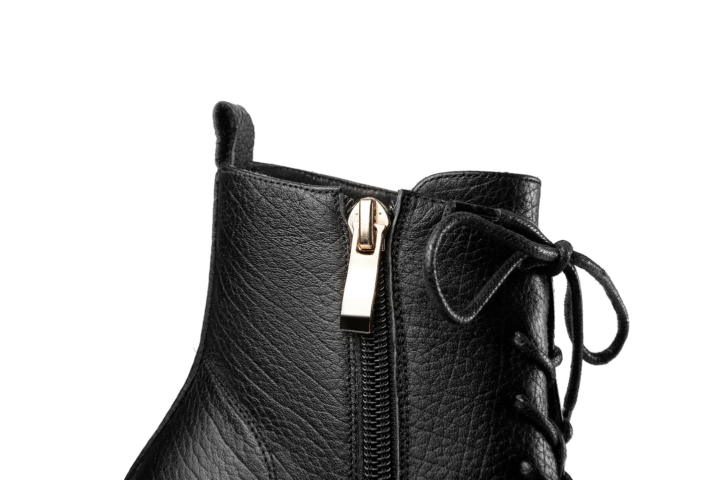 Nine Seven Women's Genuine Leather Square Toe Handmade Selftie Side Zipper Mid Chunky Heels Chic Ankle Boots