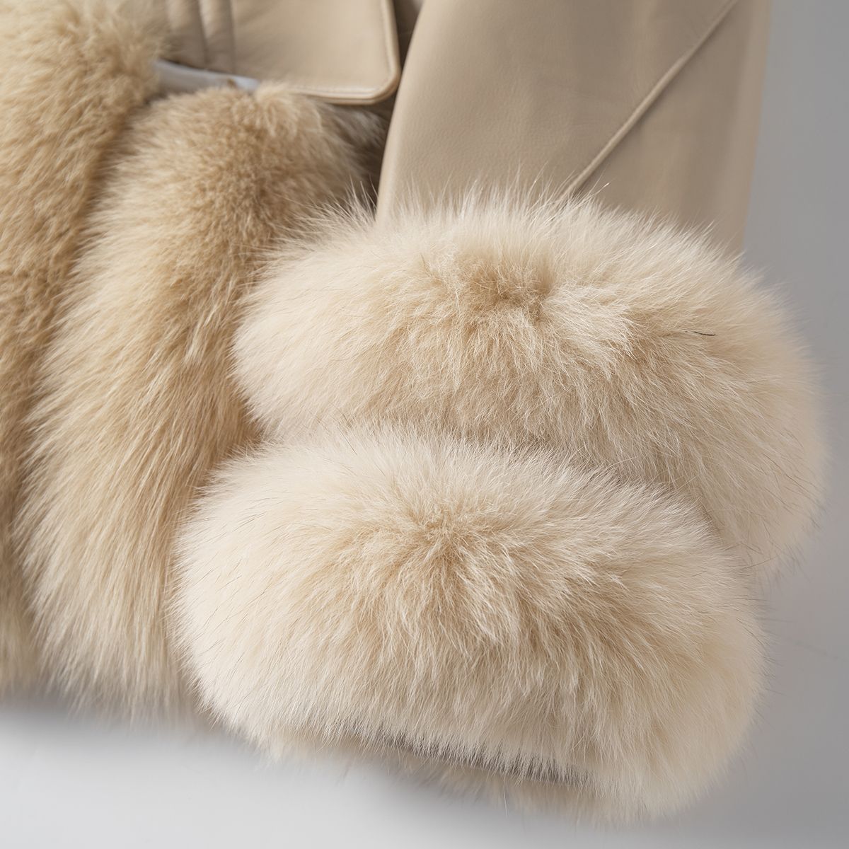 Nine Seven Fox Fur Genuine Leather Women's Jacket Coat Customization