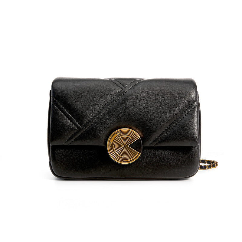 Nine Seven Genuine Leather Women's Handmade Crossbody Bag Metal Ball Decor Purses