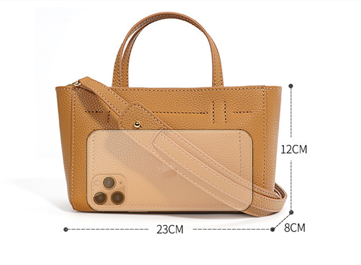 Nine Seven Handbag Genuine Leather Women's Handmade Brown Tote Summer Crossbody Shoulder Bags