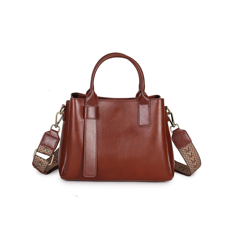 Nine Seven Handbag Women's Genuine Leather Handmade Tote Removable Adjustable Strap Crossbody Shoulder Bags