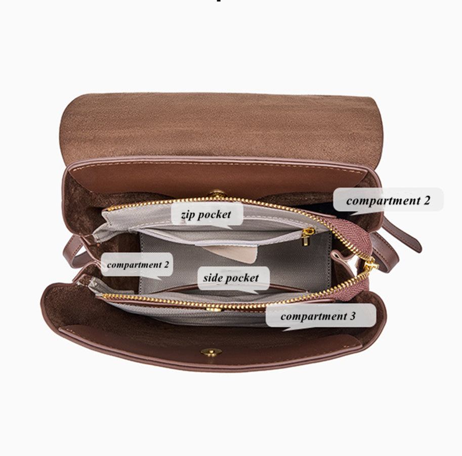 Nine Seven Women's Handmade Genuine Leather Backpack Work School Casual Bag