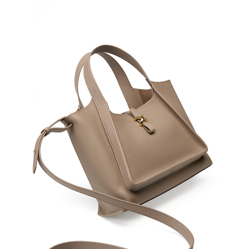 Nine Seven Genuine Leather Handmade Tote Handbag for Women Large Capacity Crossbody Bags with Inside Subbag