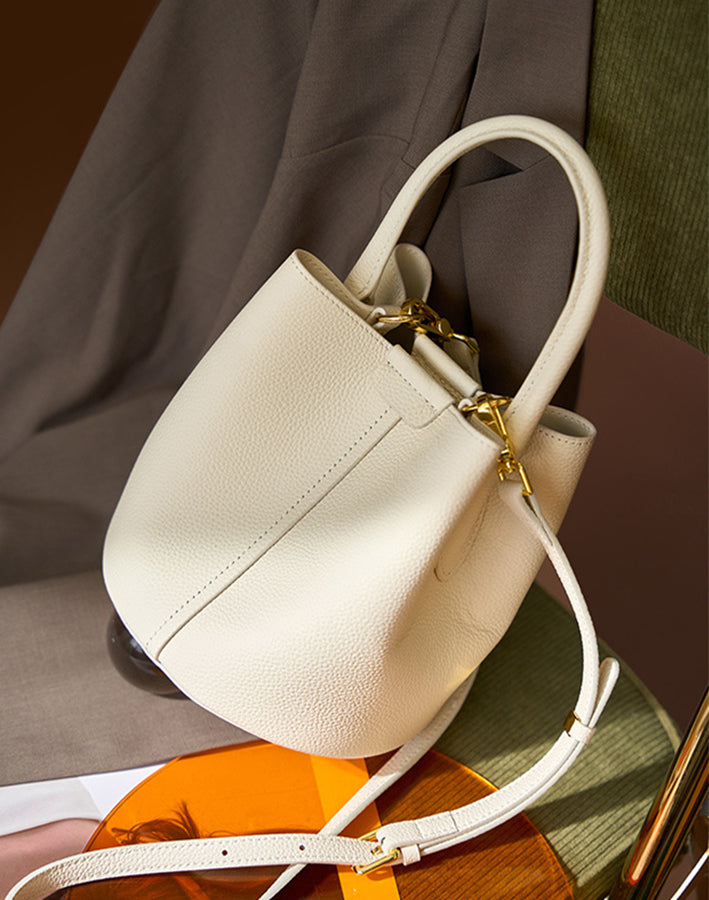 Nine Seven Women's Handmade Genuine Leather Tote Handbag Crossbody Shoulder Bags Bucket Satchels