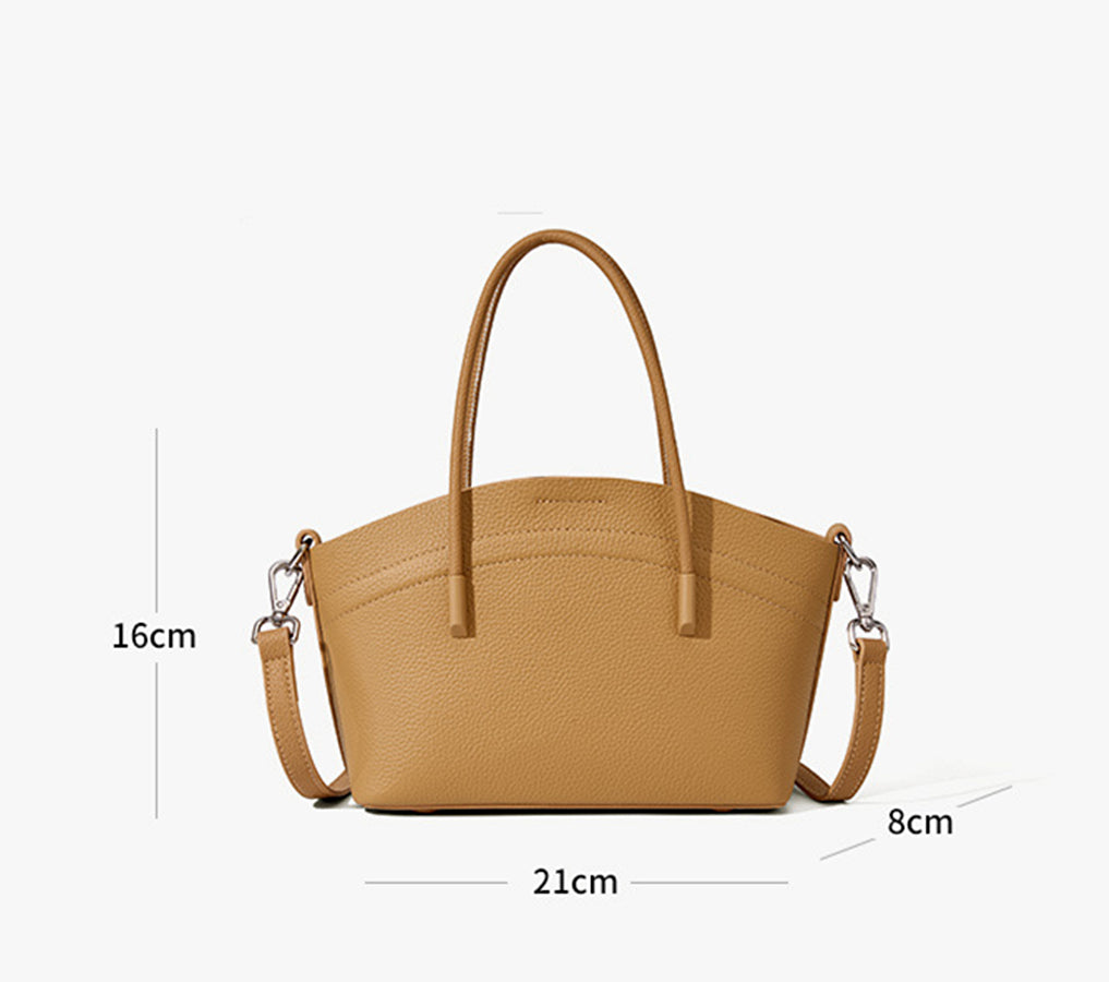 Nine Seven Handbag Genuine Leather Handmade Tote for Women Zip Up Inside Subbag Crossbody Bags with Adjustable Strap