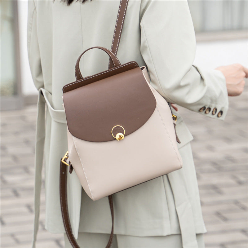 Nine Seven Women's Handmade Genuine Leather Backpack Traval School Casual Bag