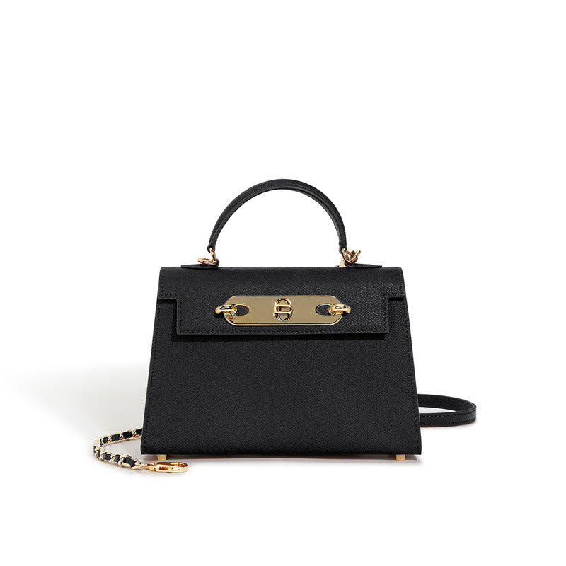 Nine Seven Handbag Genuine Leather Handmade Tote for Women Solid Color Small Shoulder Crossbody Bags