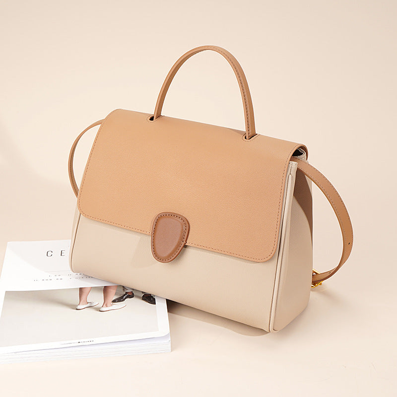 Nine Seven Tote Genuine Leather Women's Handmade Assorted Colors Handbag Side Zip Up Pocket Crossbody Shoulder Bags