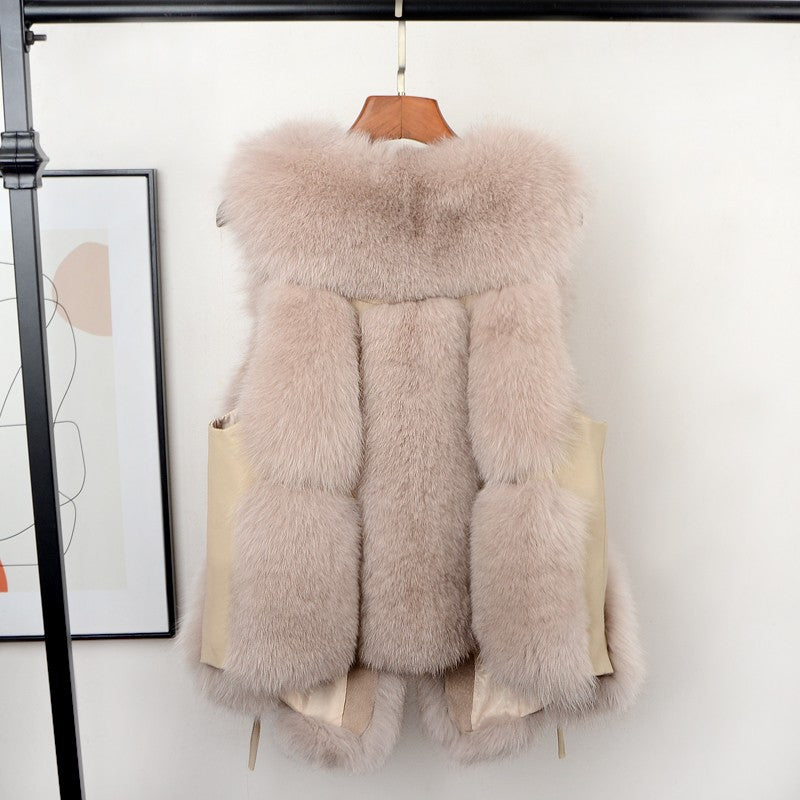 Nine Seven Women's Winter Fox Fur Vest Customization