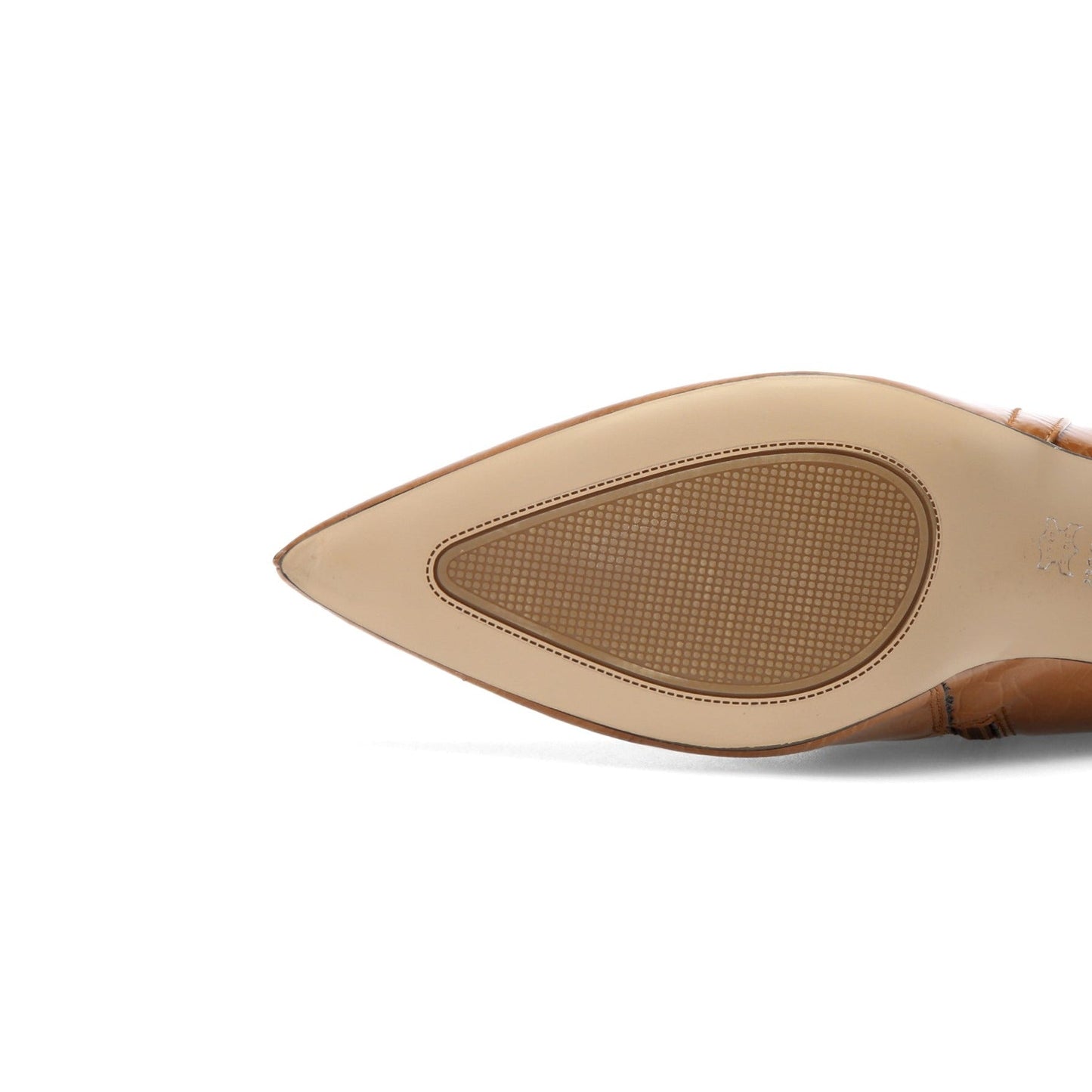 Nine Seven Women's Patent Leather Handmade Elegant High Cylindrical Heel Pointed Toe Side Zip Up Short Dressing Boots