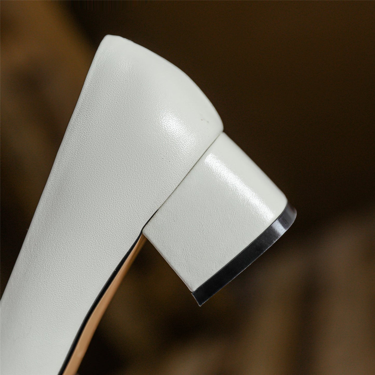 Nine Seven Genuine Leather Women's Handmade Square Toe Block Heel Assorted Color Loafer Pumps Shoes with Bowknot