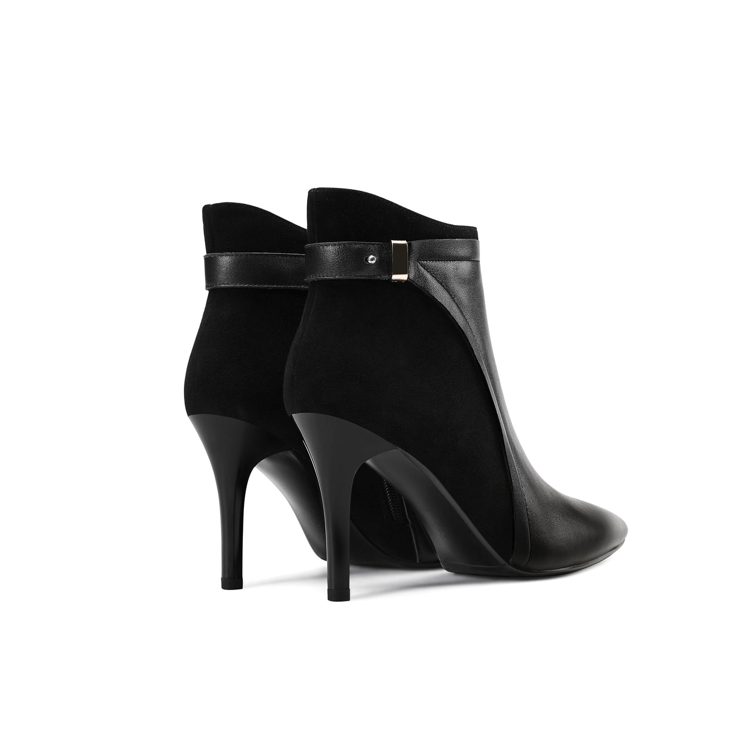 Nine Seven Women's Genuine Leather Pointed Toe Side Zip Handmade Sexy Stiletto High Heel Ankle Boots