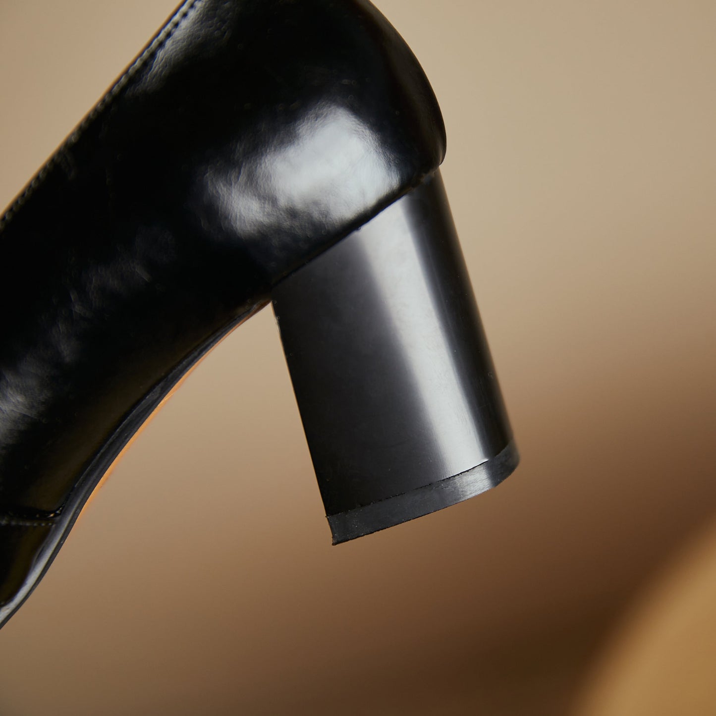 Nine Seven Genuine Leather Women's Handmade Square Toe Mid Block Heel Slip On Graceful Oxford Loafer Pumps with Cool Buckle