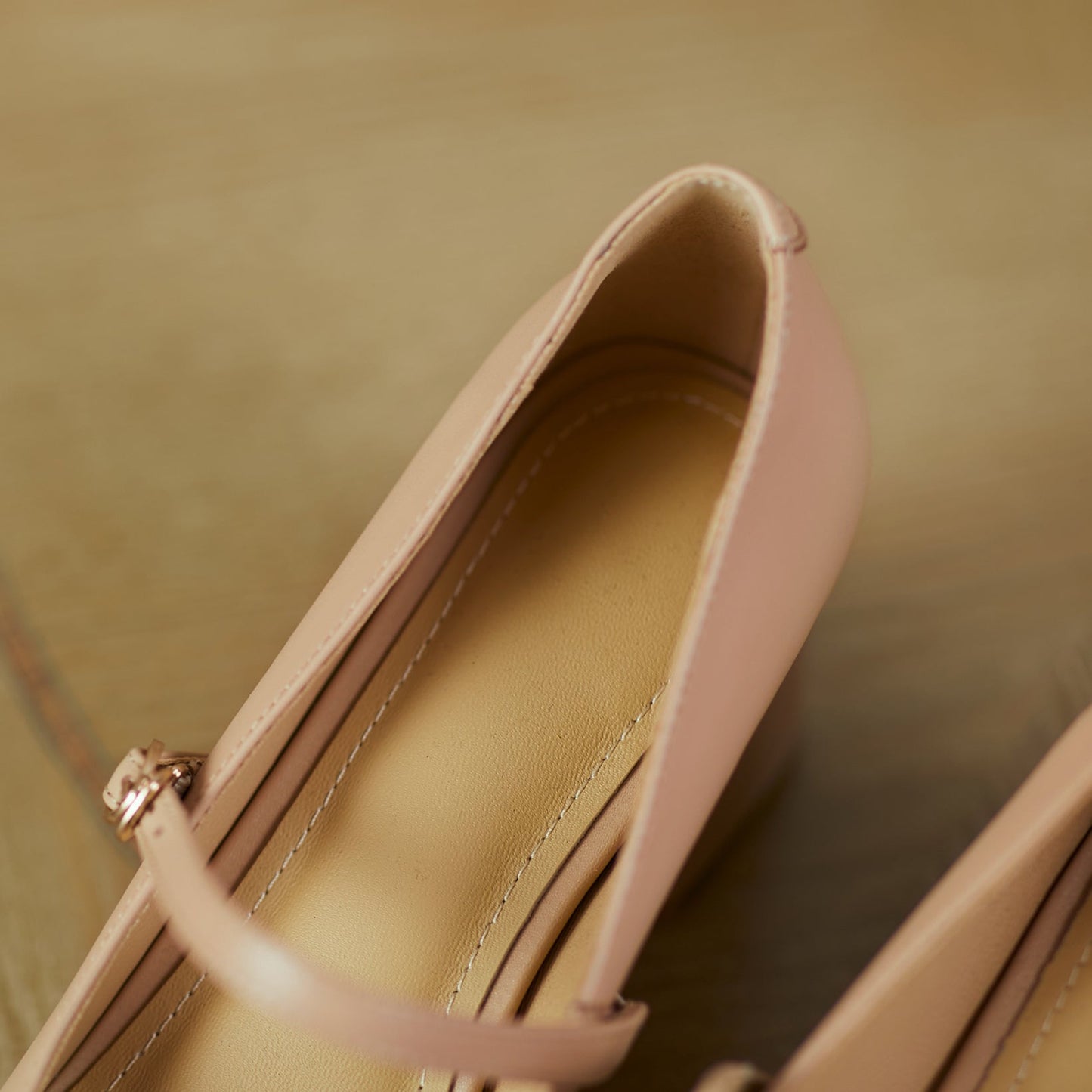 Nine Seven Women's Handmade Genuine Leather Square Toe Mid Block Heel Buckle Closure Creases Mary Jane Pumps