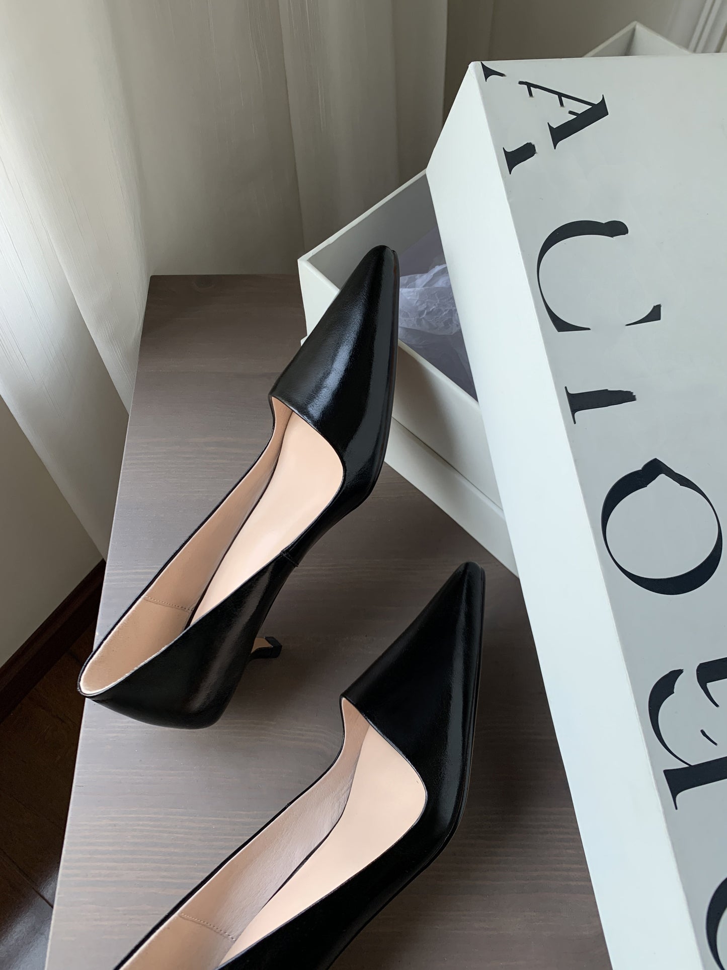 Nine Seven Women's Assorted Color Genuine Leather Handmade Ponted Toe Stylish Kitten Heel Pumps Shoes