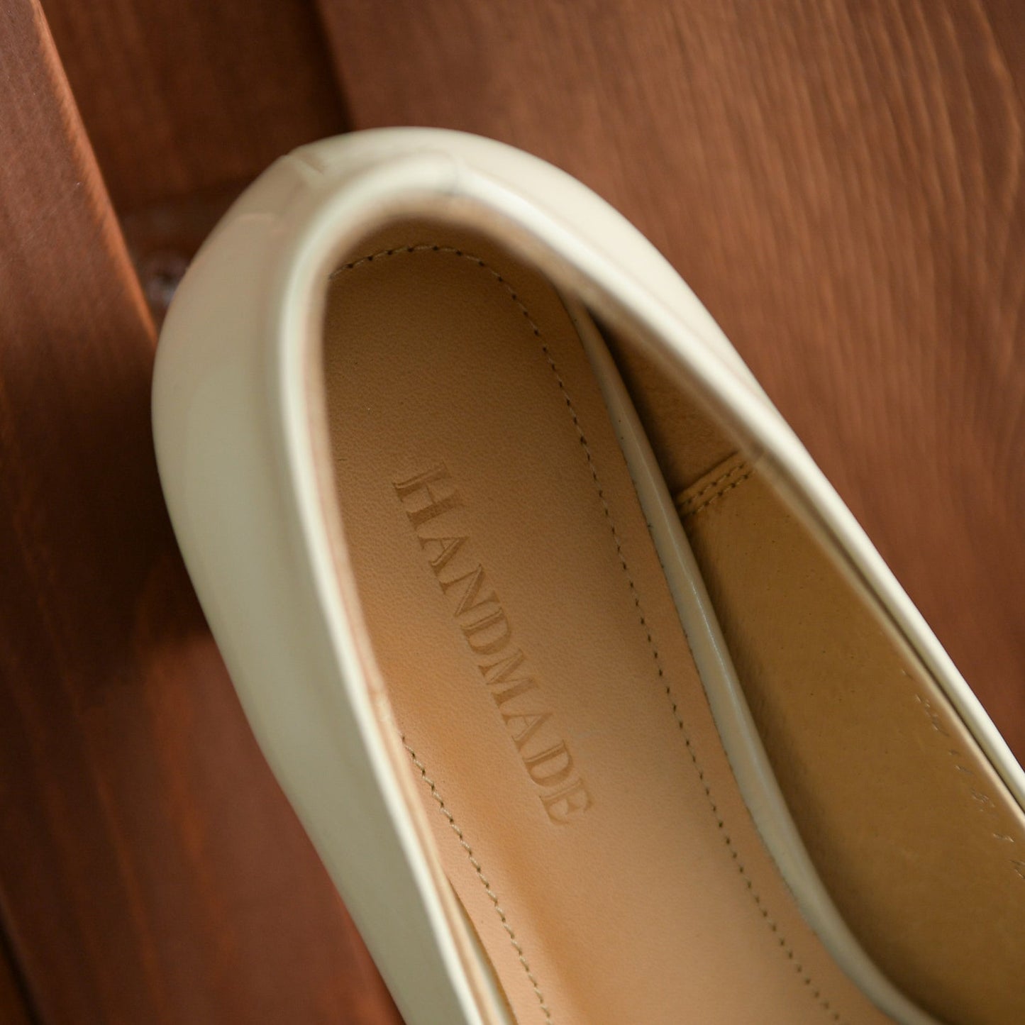 Nine Seven Women's Glossy Patent Leather Handmade Little Square Toe Comfortable Chunky Heel Office Pumps