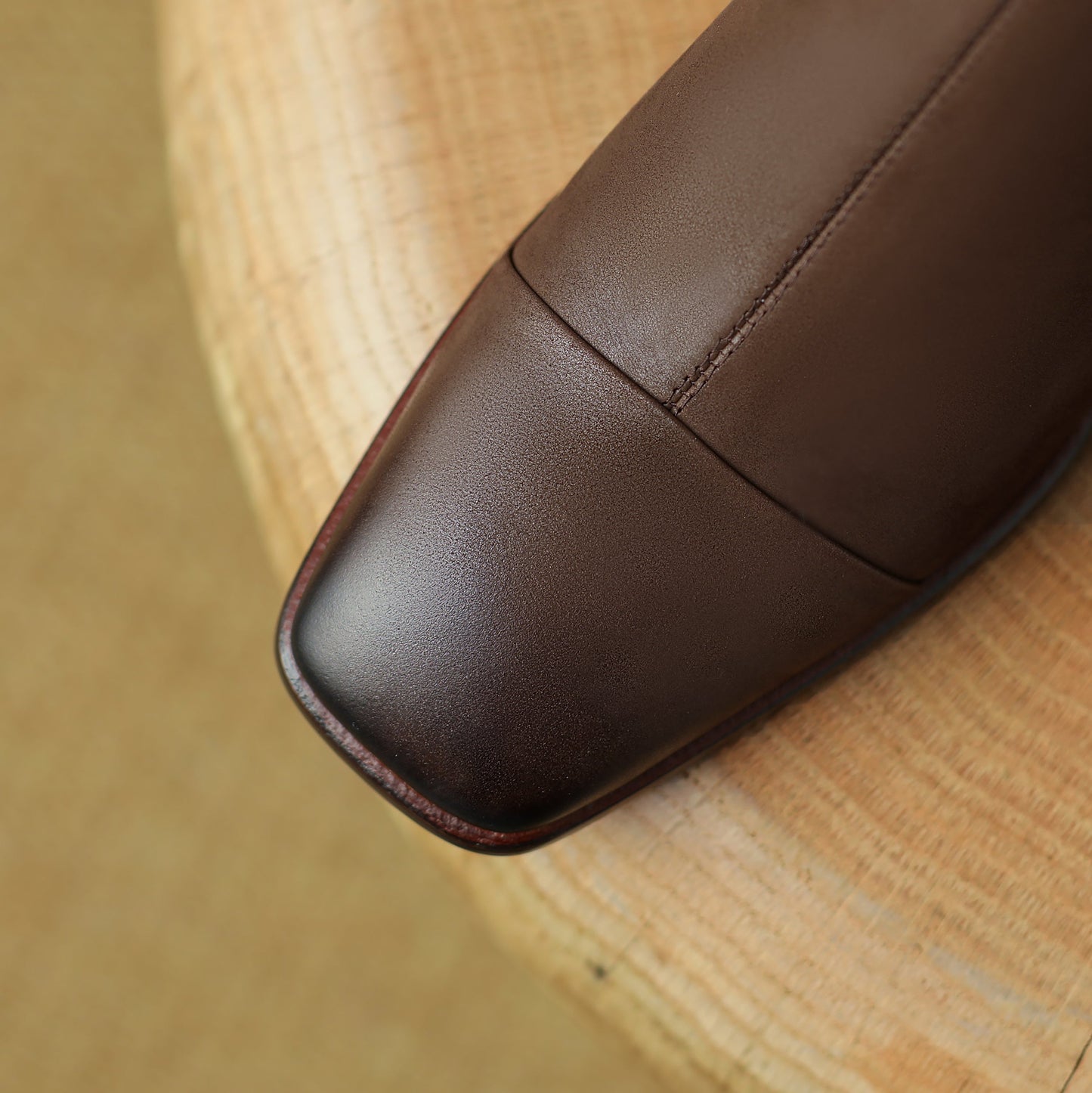 Nine Seven Handmade Women's Genuine Leather Bowknot Décor Side Zipper Square Toe Mid Chunky Heel Ankle Boots Shoes