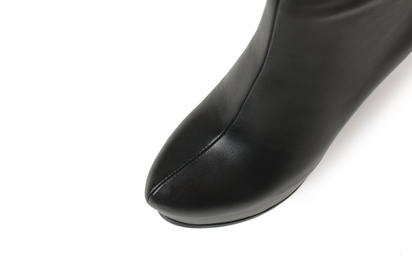 Nine Seven Women's Genuine Leather Clear Pointed Toe Handmade Side Zip Up Sexy High Stiletto Heel Ankle Booties with Platform