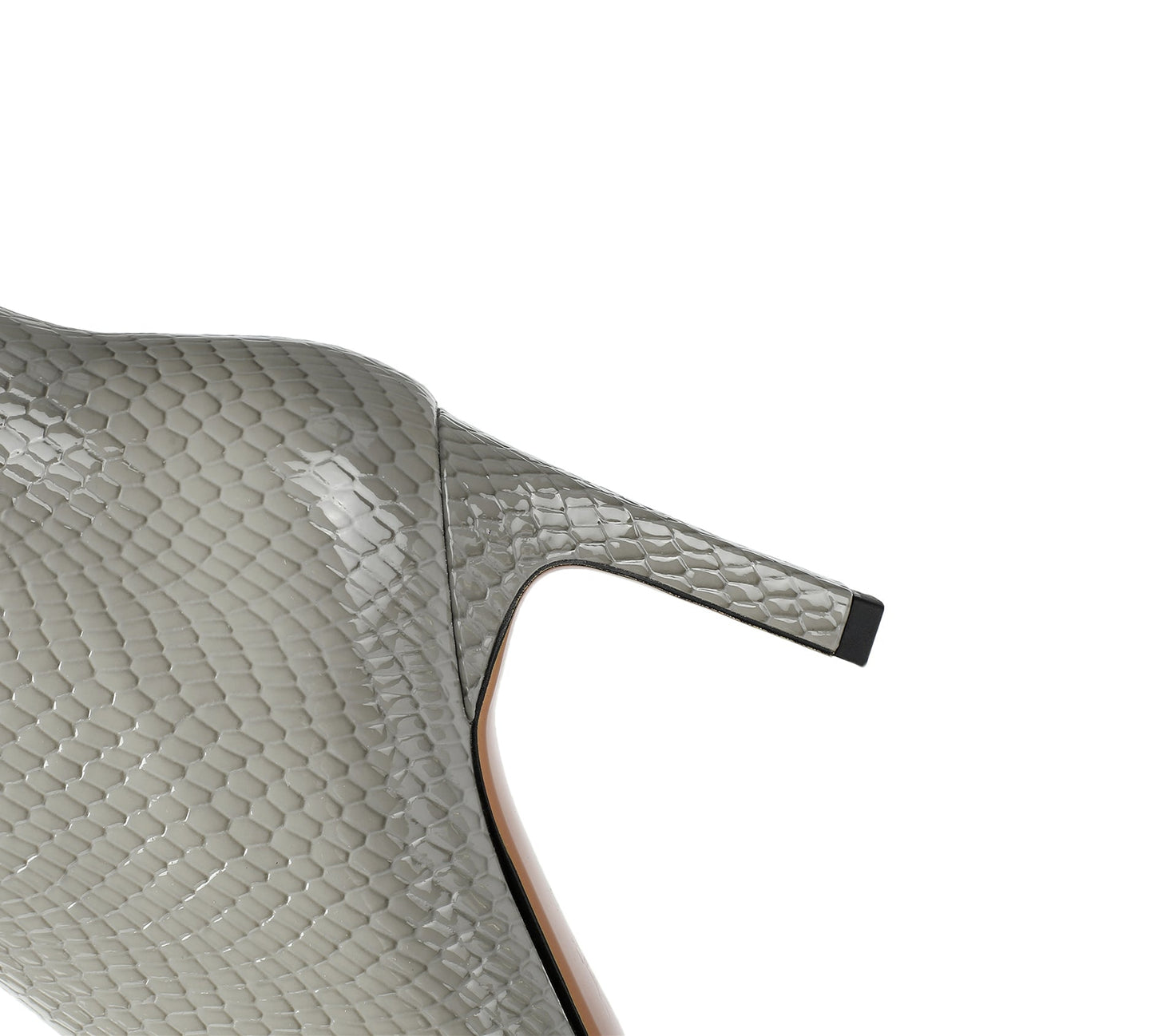 Nine Seven Women's Patent Leather Handmade Side Zip Pointed Toe High Chunky Heel Dress Ankle Boots