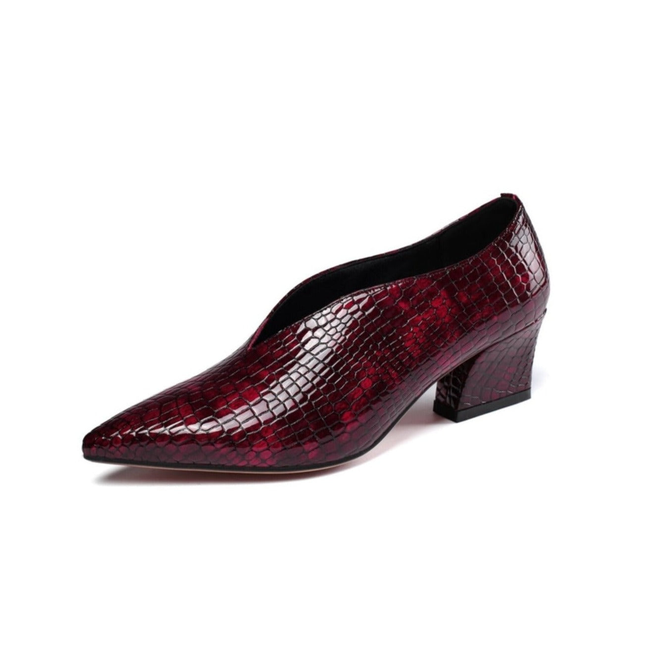 Nine Seven Handmade Women's Patent Leather Slip On Printed Snakeskin Casual Shoes