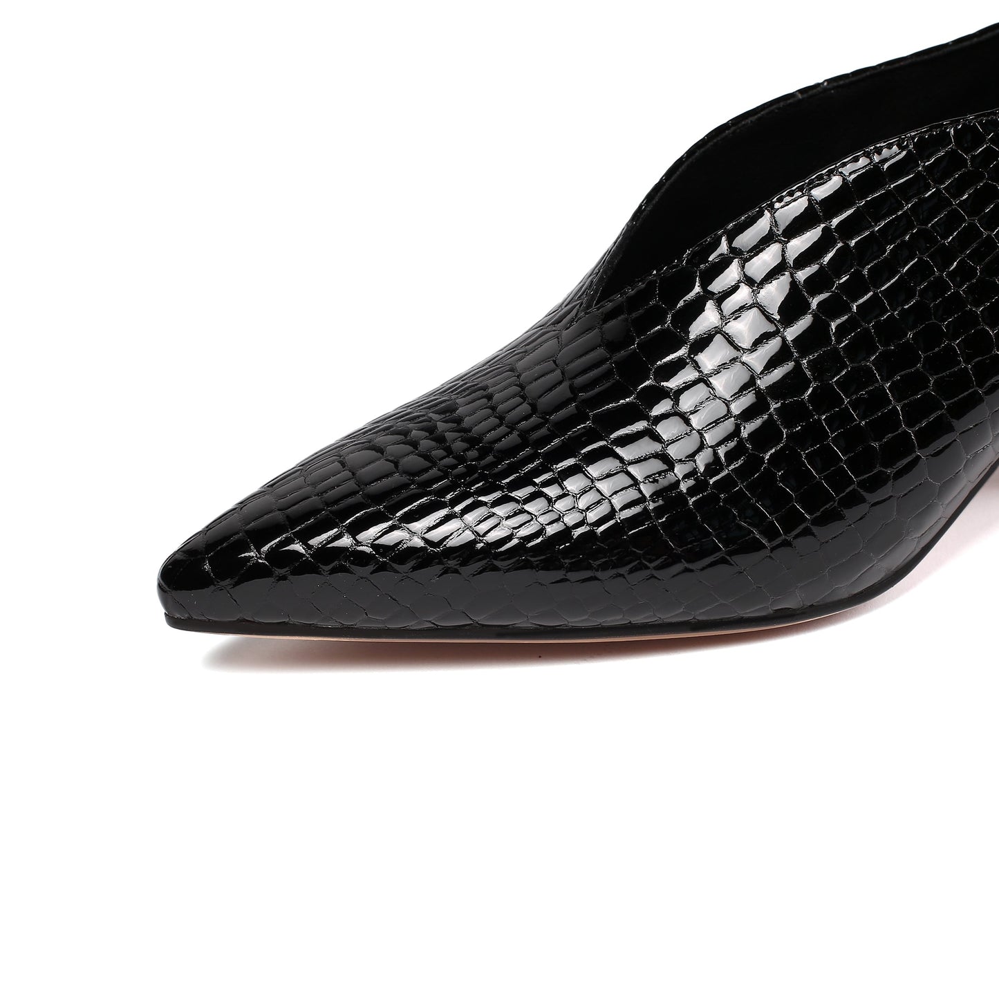 Nine Seven Handmade Women's Patent Leather Slip On Printed Snakeskin Casual Shoes