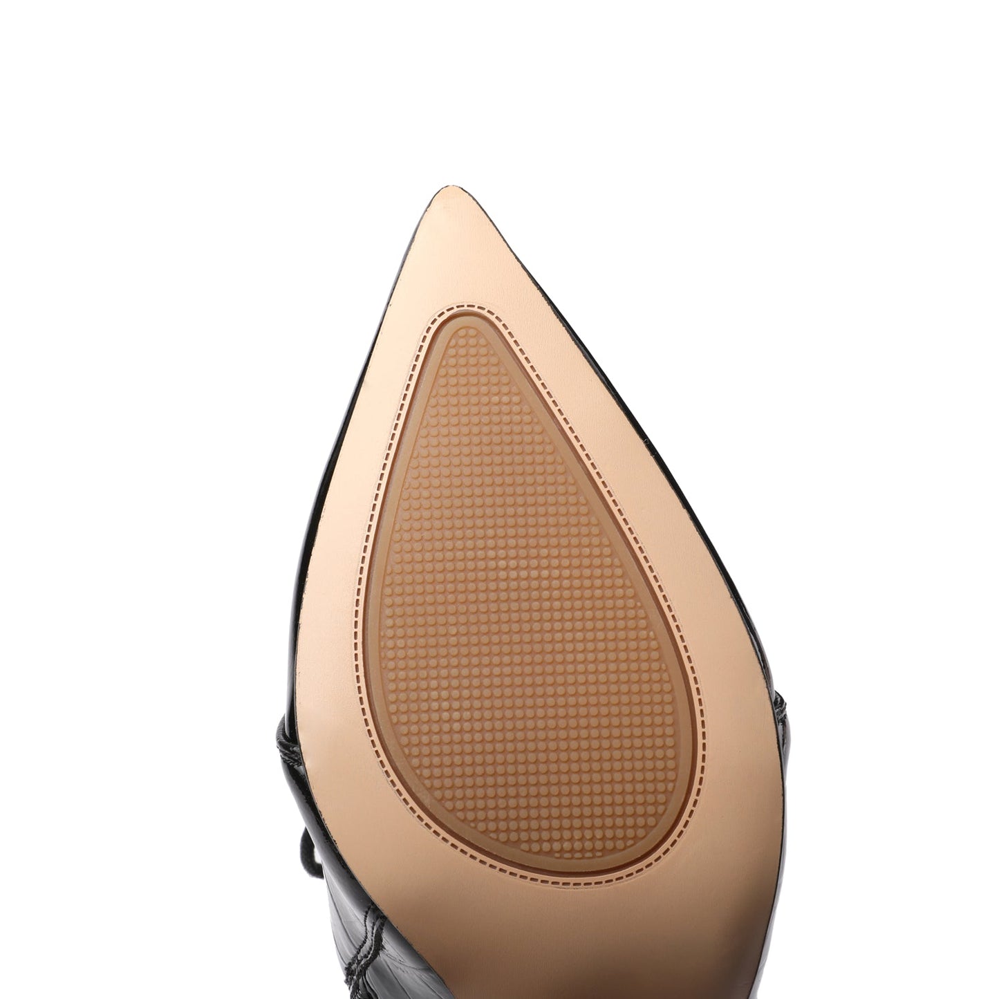 Nine Seven Patent Leather Women's Handmade Pointed Lace Up Toe High Spool Heel Side Zip Retro Pumps