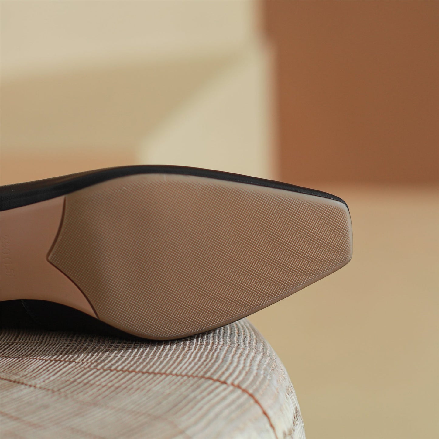 Nine Seven Women's Square Toe Genuine Leather Handamde Low Chunky Heel Casual Loafers