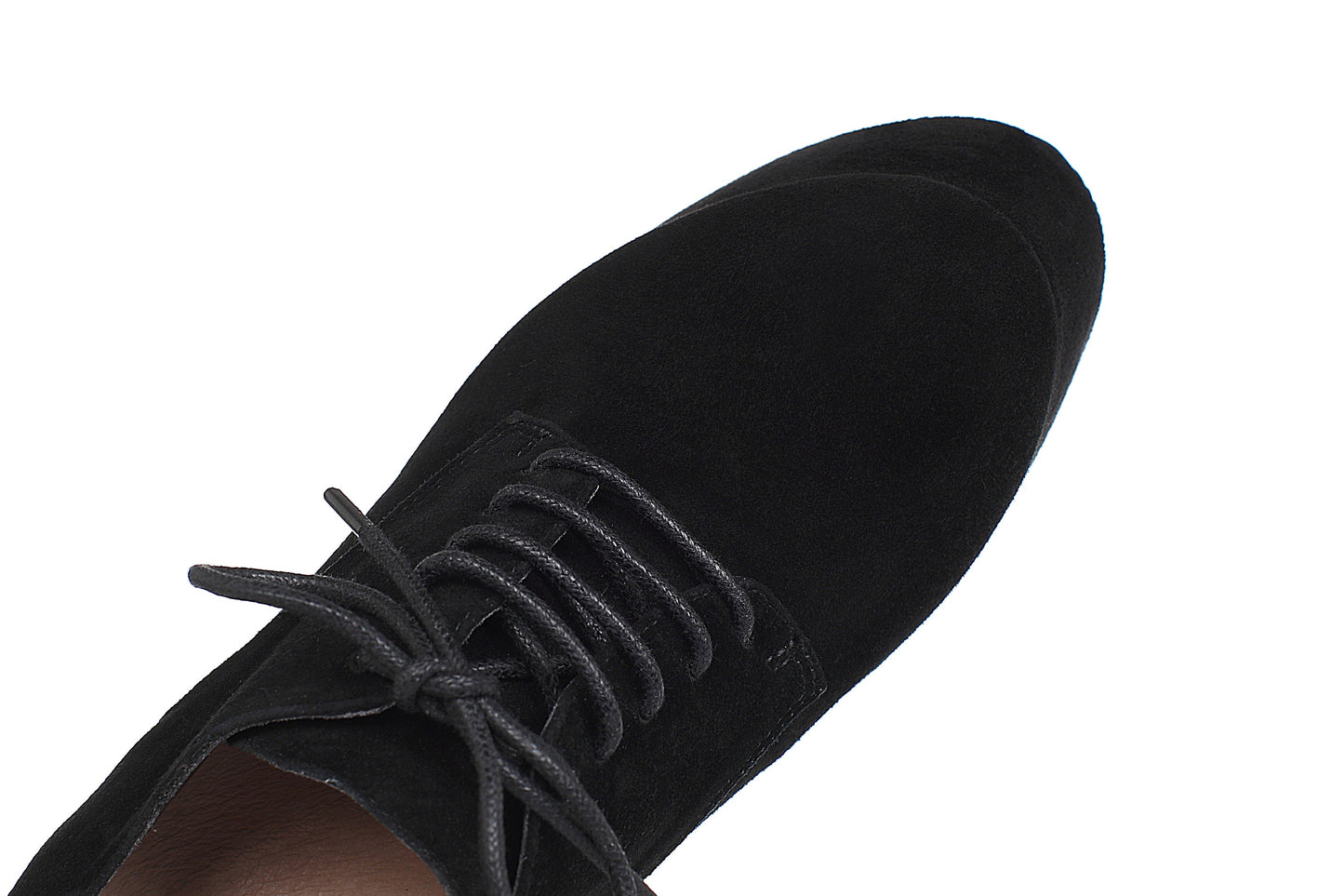 Nine Seven Women's Leather Handmade Pointed Toe Supper High Chunky Heel Lace Up Pump Shoes