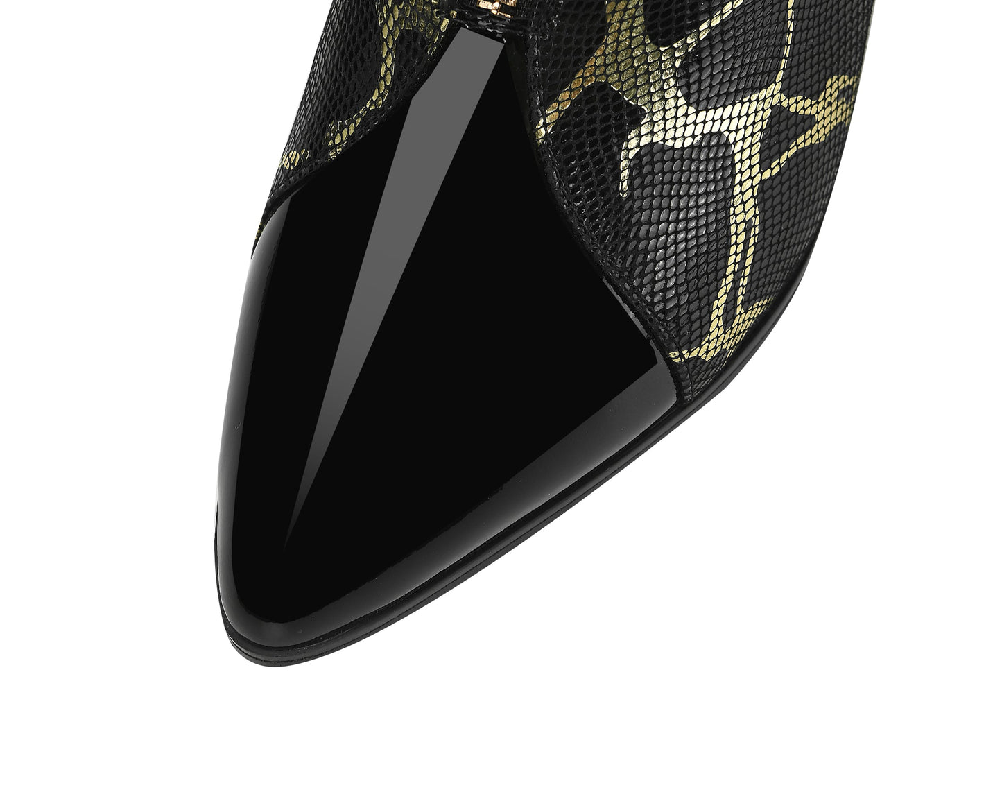 Nine Seven Women's Pointed Toe Genuine Leather Handmade Front Zipper Low Chunky Heels Stylish Pumps Shoes