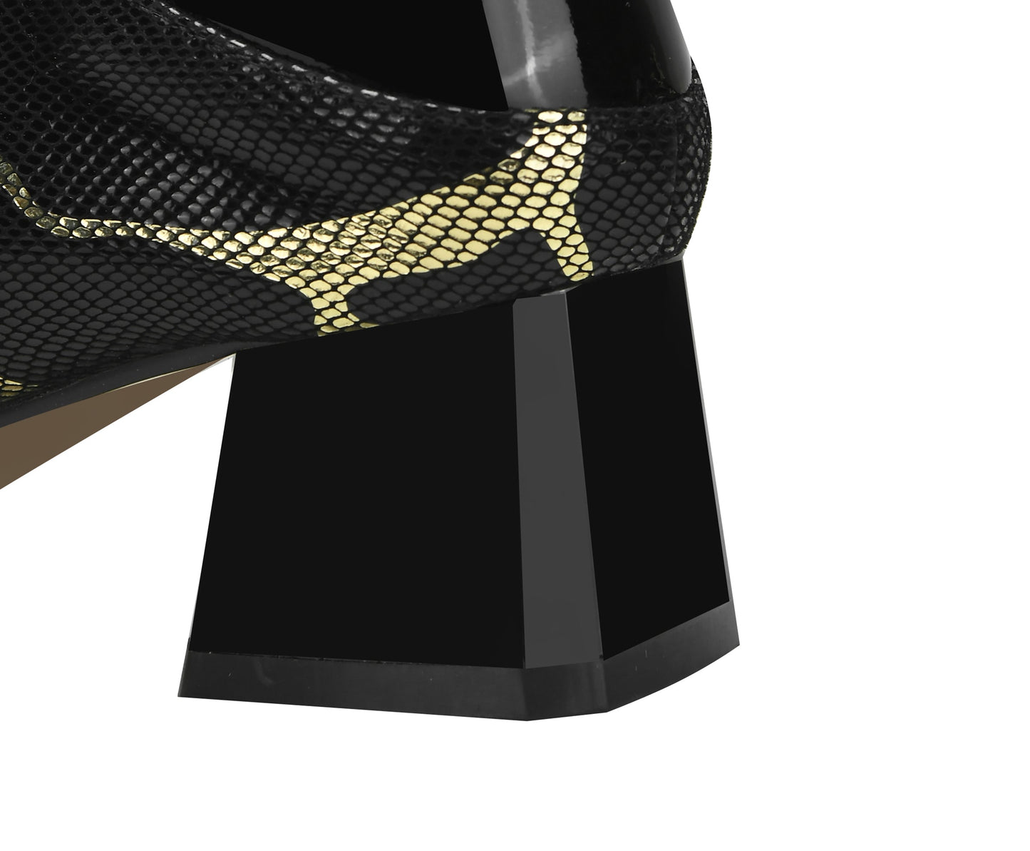 Nine Seven Women's Pointed Toe Genuine Leather Handmade Front Zipper Low Chunky Heels Stylish Pumps Shoes