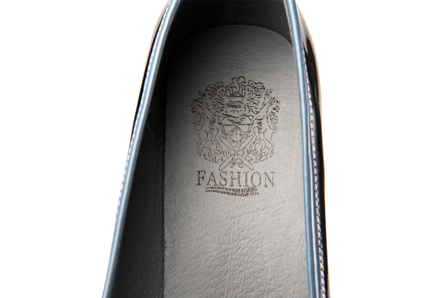 Nine Seven Women's Handmade Glossy Patent Leather Spool Heel Pointy Toe Pumps with Modern Assorted Color