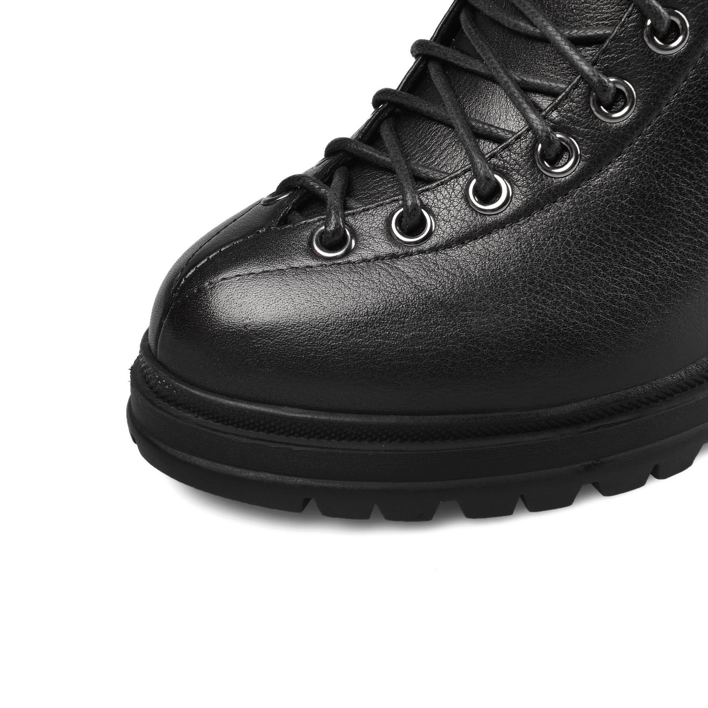 Nine Seven Women's Round Toe Selftie Zip Up Genuine Leather Handmade Chunky Heels Cool Mid-Calf Boots with Buckle