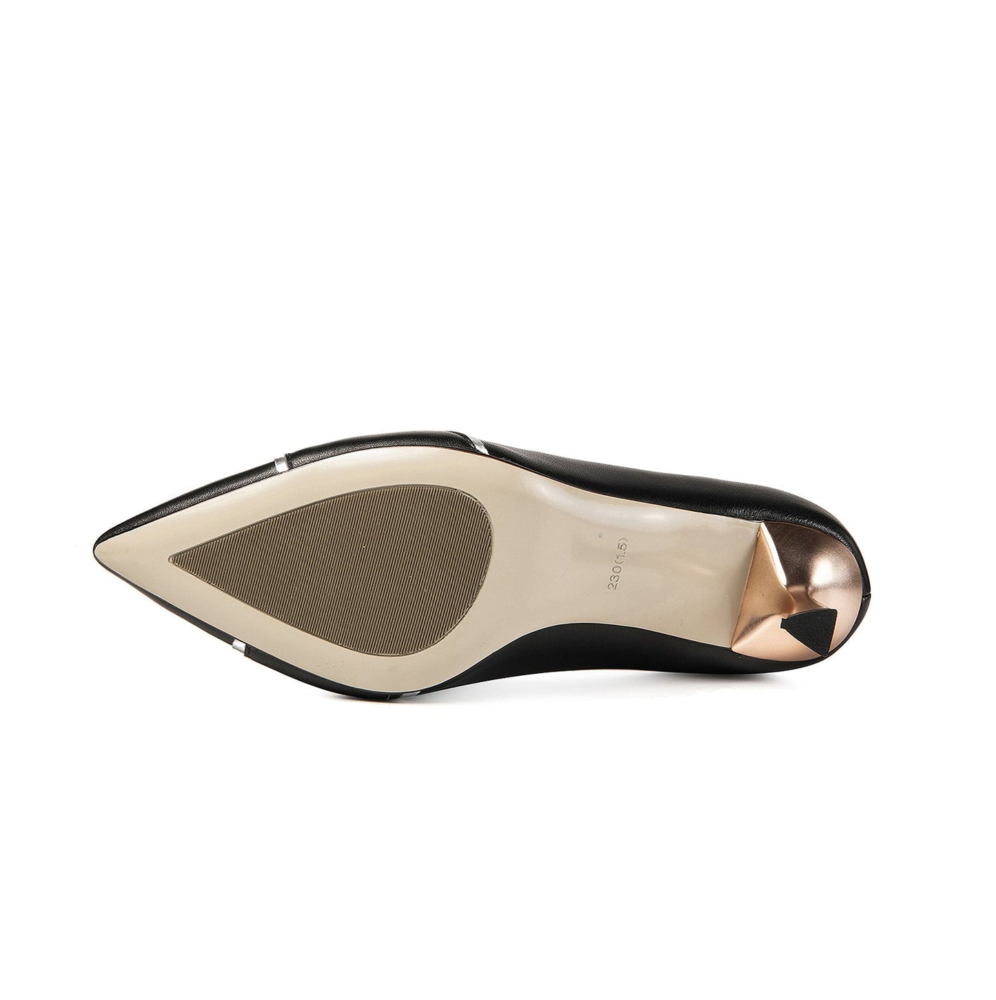 Nine Seven Women's Handmade Genuine Leather Pointed Toe Sexy Metal Kitten Heel Pumps with Glitter Star Pearl