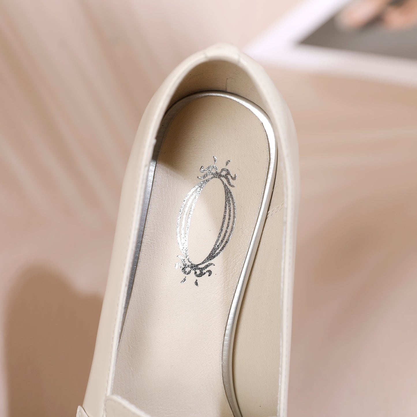 Nine Seven Women's Pointed Toe Genuine/Suede Leather Handmade Mid Chunky Heels Stylish Slip On Pumps Shoes