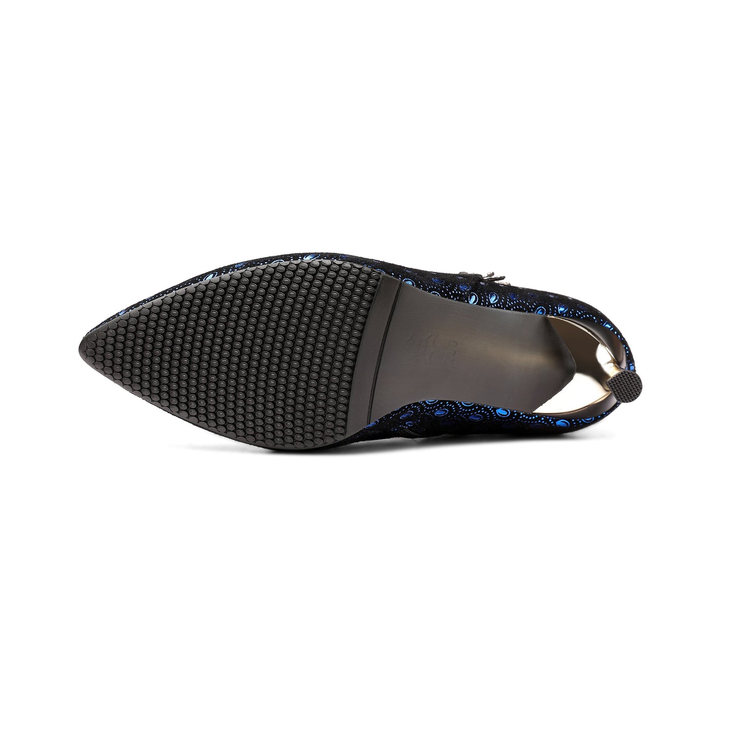 Nine Seven Women's Handmade Leather Sexy Metal Heel Side Zip Up Pointed Toe Ankle Boots with Rhinestone Flower