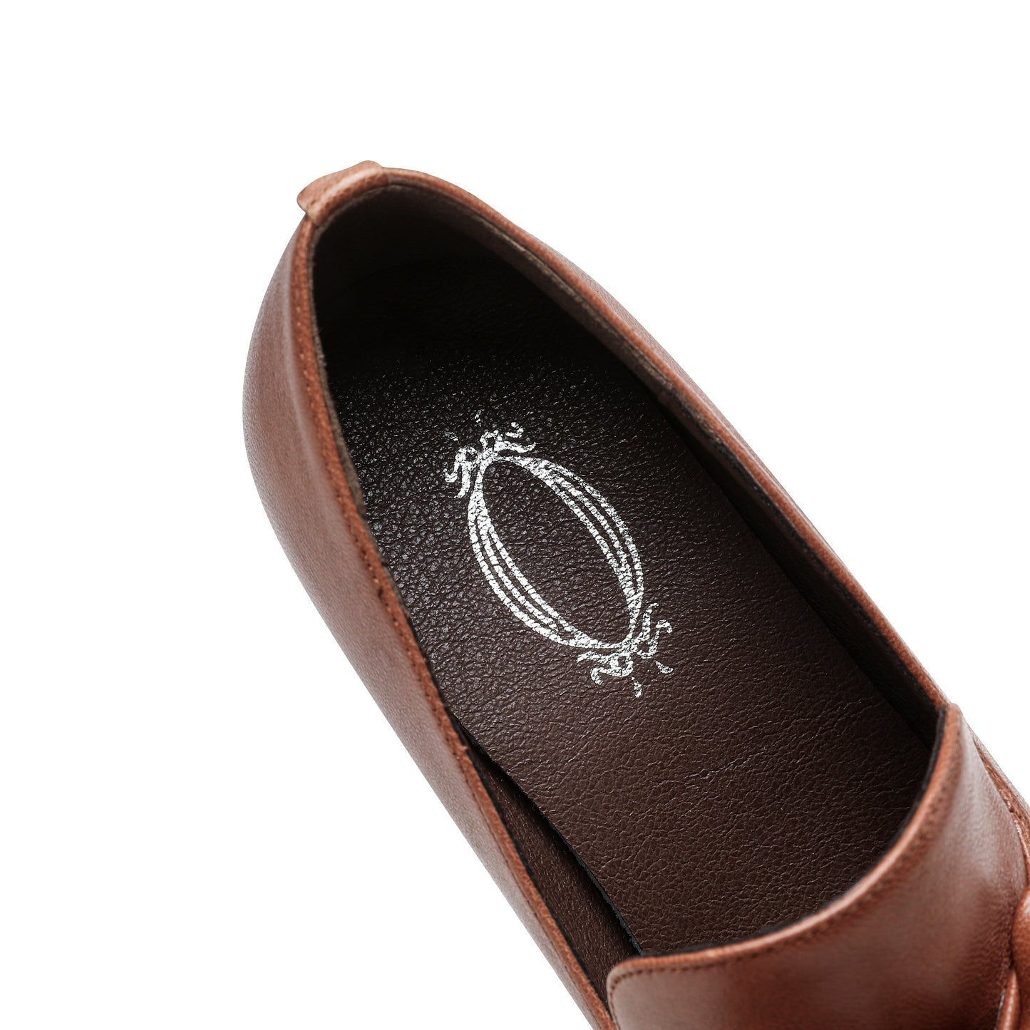 Nine Seven Handmade Women's Genuine Leather Bowknot Slip On Pointed Toe Mid Chunky Heel Pumps Shoes