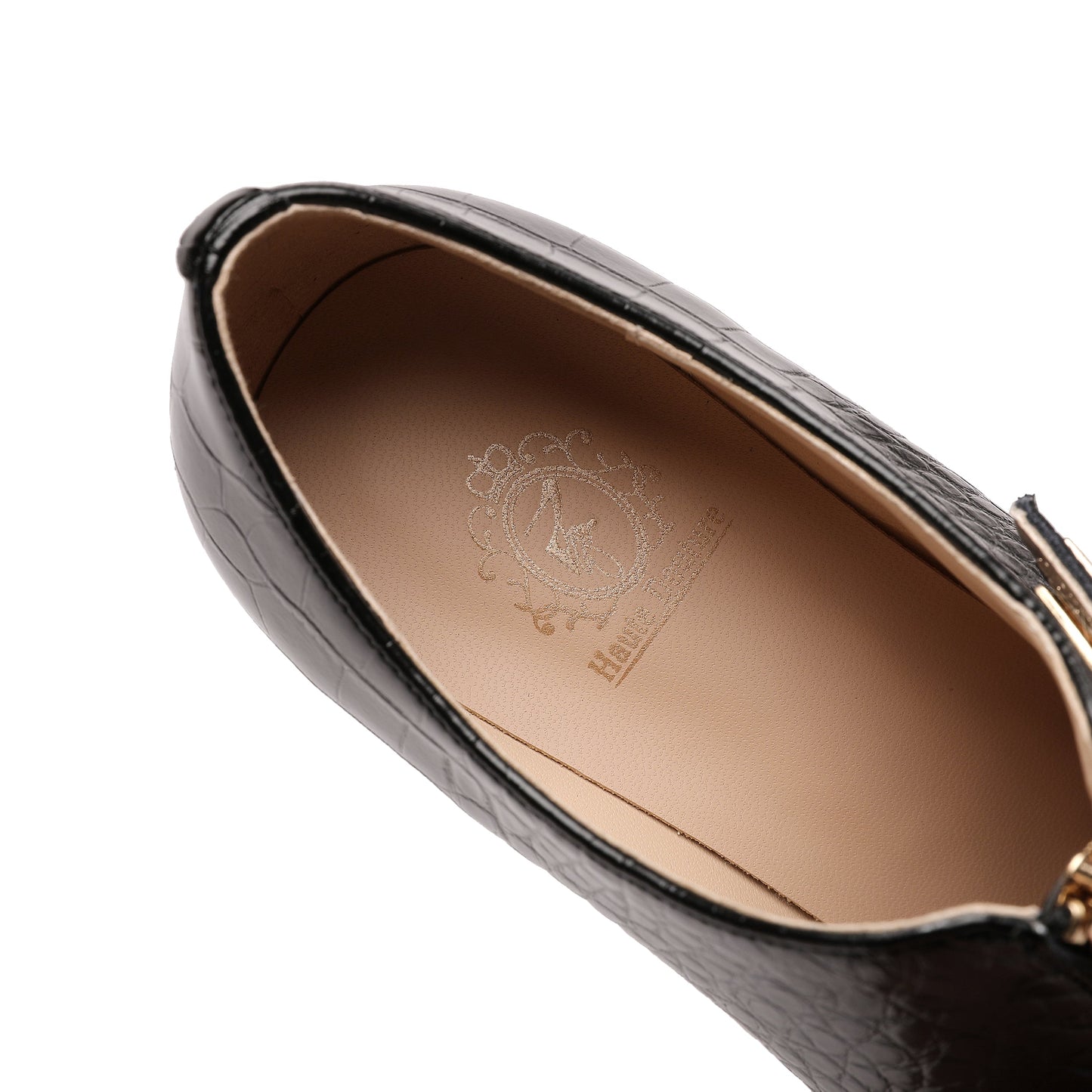 Nine Seven Genuine Leather Women's Handmade Pointed Toe Front Zipper Checkered Oxford Pumps