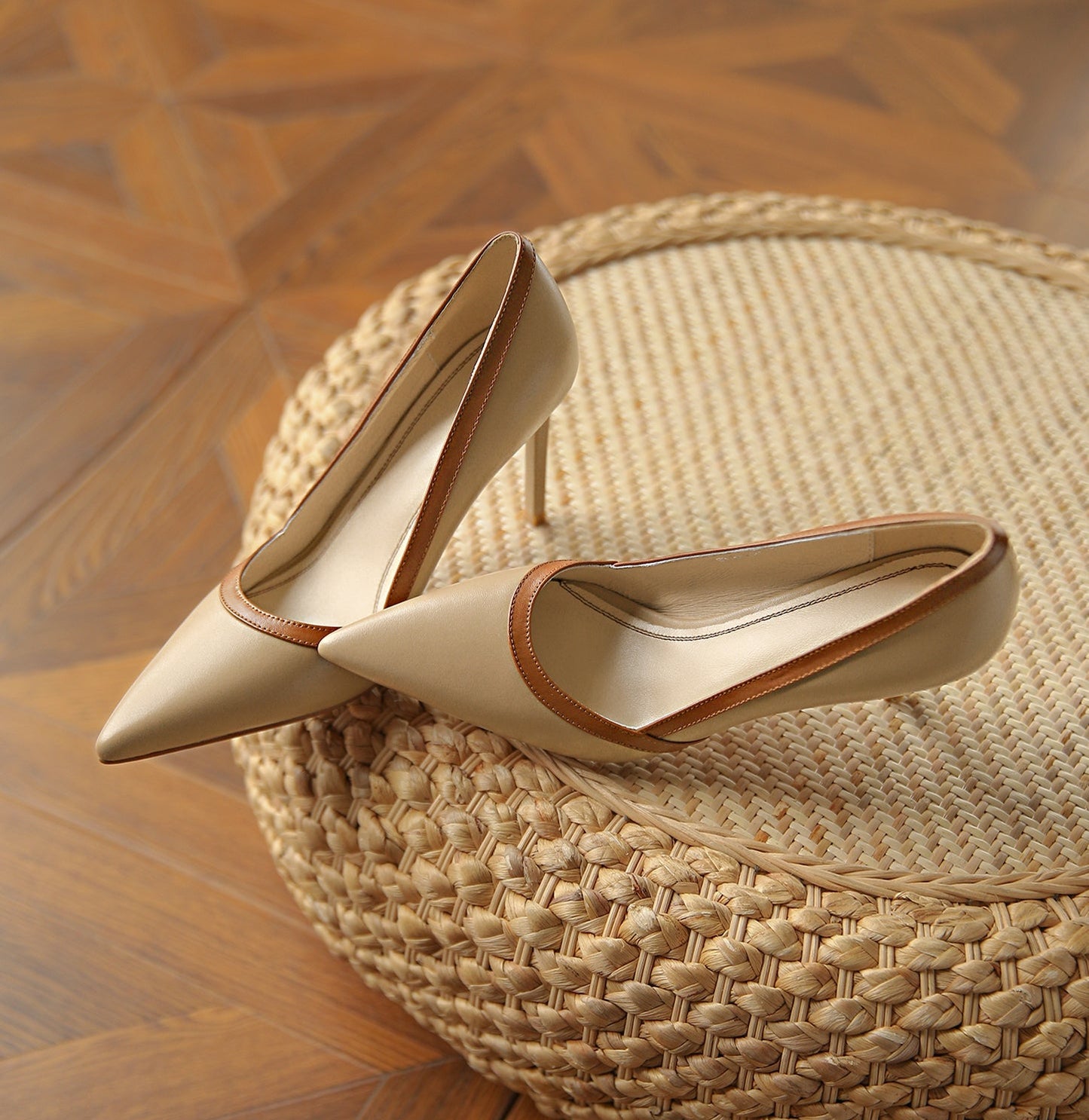 Nine Seven Handmade Women's Genuine Leather High Stiletto Heel Slip On Graceful Party Loafer Pumps