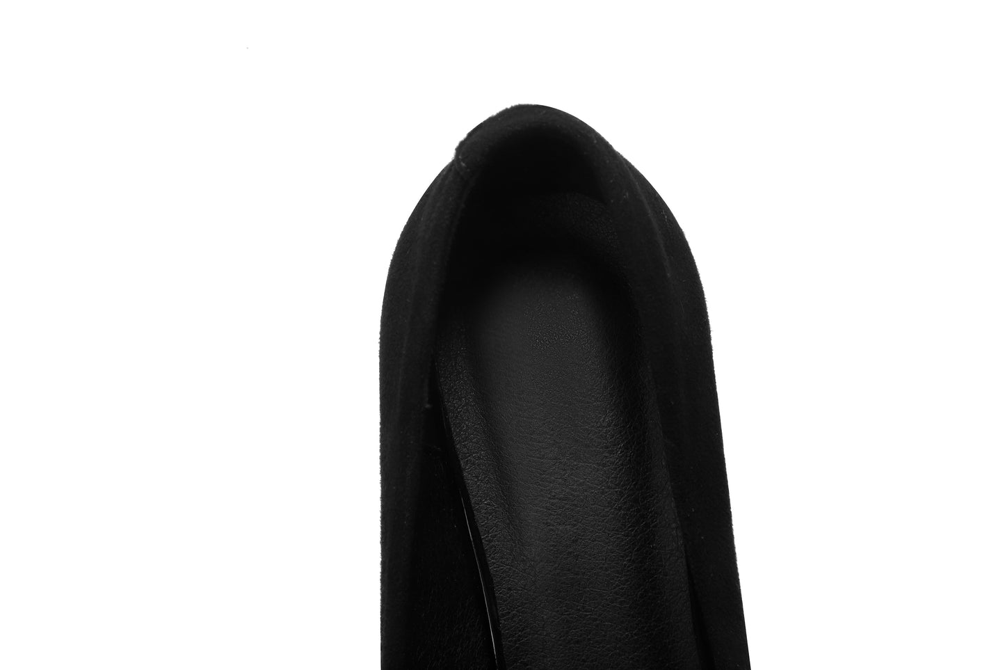 Nine Seven Handmade Women's Suede Leather Glitter Slip On Pointed Toe Mid Kitten Heel Pumps Shoes