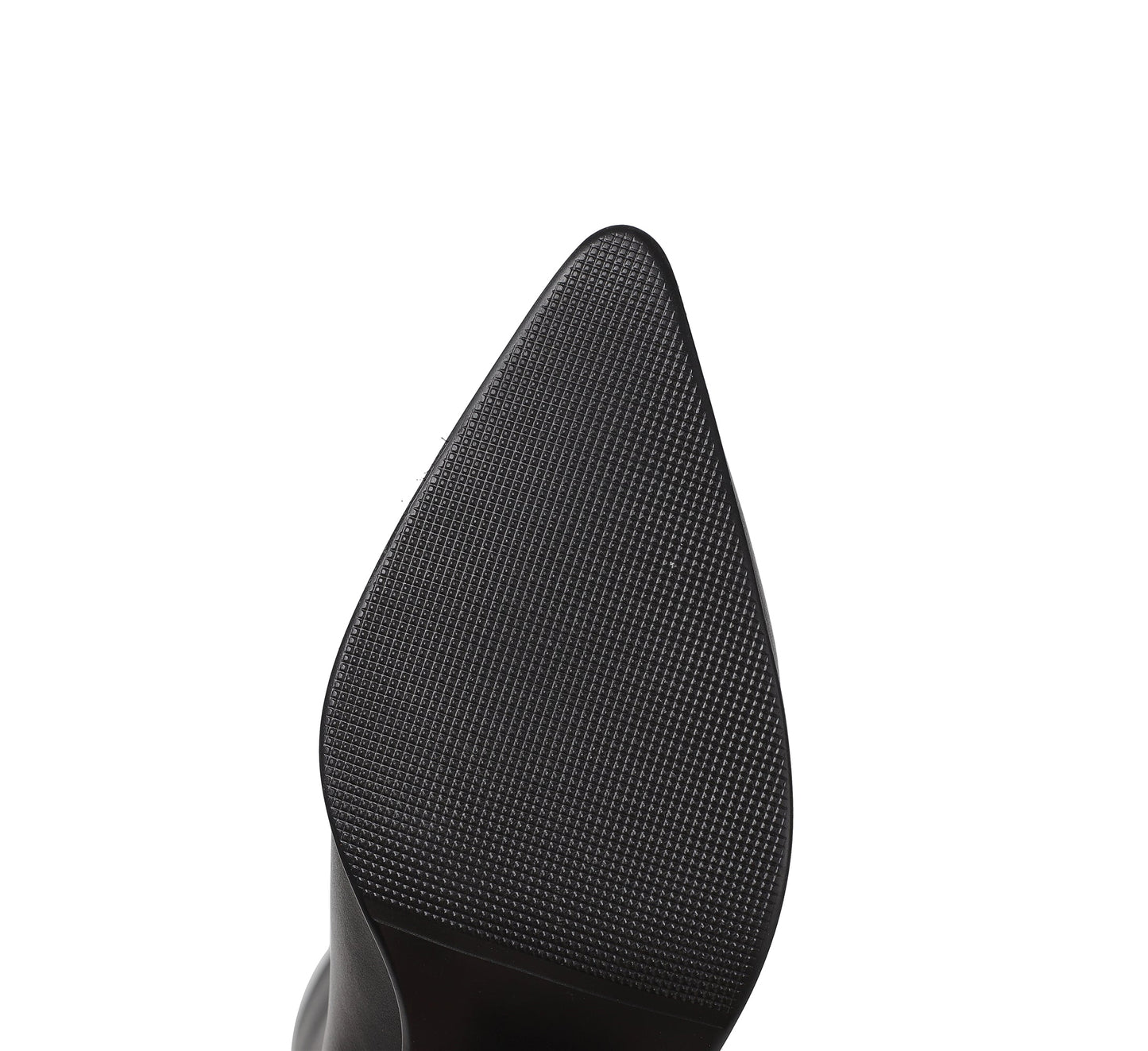 Nine Seven Pointed Toe Genuine Leather Handmade Chunky Heels Slip On Women's Classic Knee High Boots