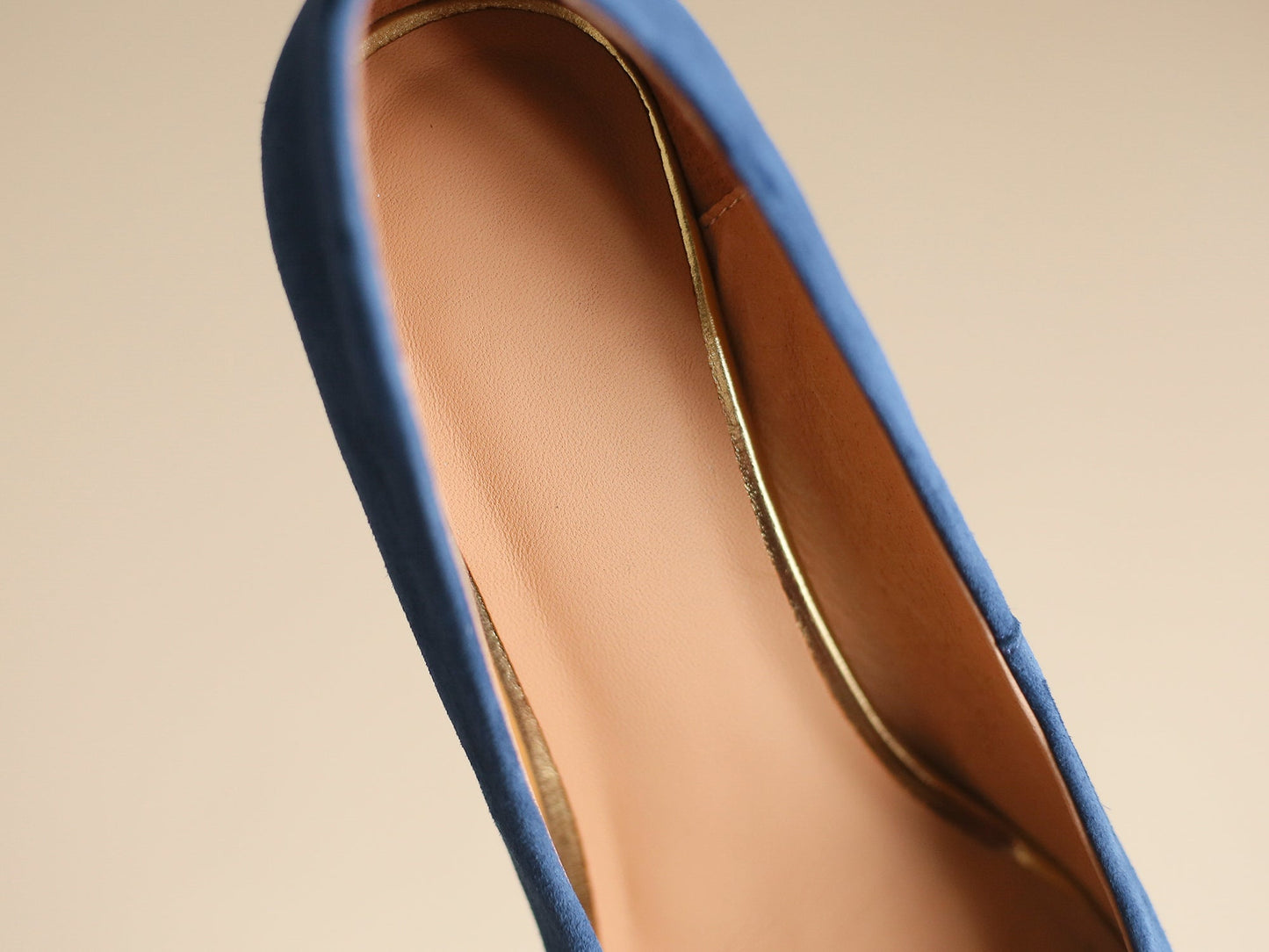 Nine Seven Handmade Suede Leather Women's Clear Pointed Toe Mid Heel Slip On Loafer Pumps