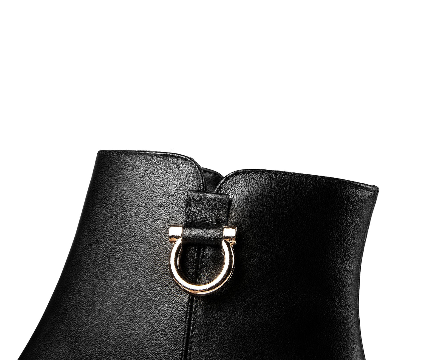 Nine Seven Handmade Women's Genuine Leather Side Zip Up Chunky Heel Round Toe Stylish Ankle Booties